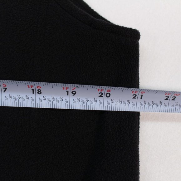 Woolrich Vest Women's Large Black Sleeveless Solid Fleece - Picture 6 of 14